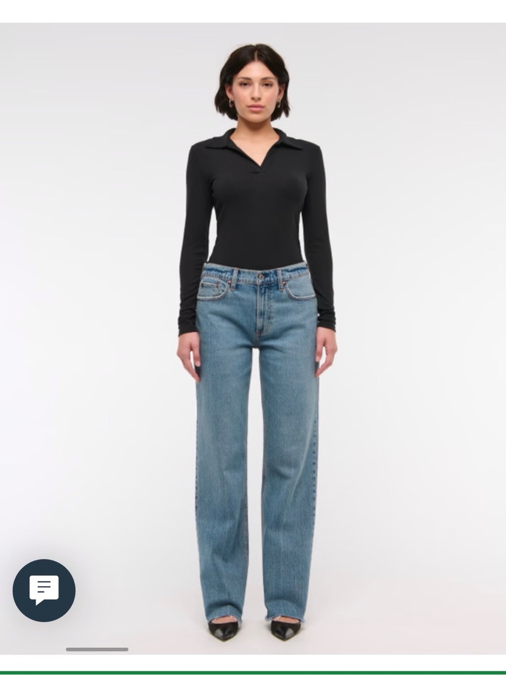 Abercrombie & Fitch Curve Love The Baggy Low Rise Jean Blue Waist 31